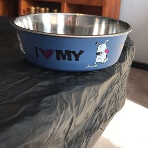 🐶 HOST PICK 🐶 I Love My Dog Steel Blue Bowl